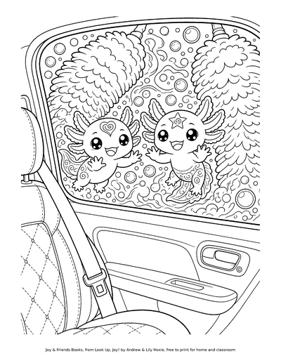 Coloring page: Car Wash Window