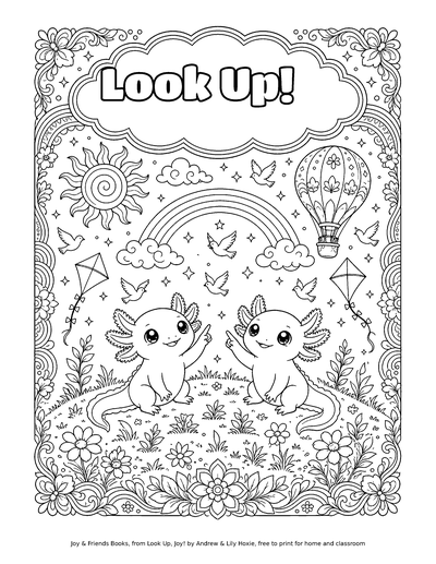 Coloring page: Look Up!