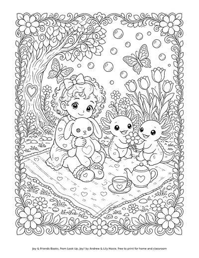 Coloring page: Daisy and Her Bunny