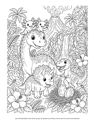 Coloring page: Dinosaur Jungle